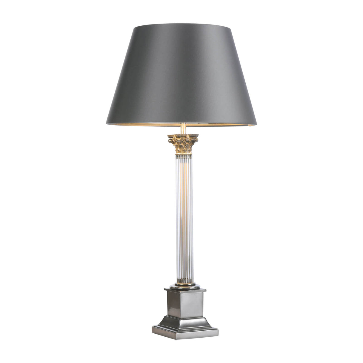 Imperial Small/Large Table Lamp Large in Pewter and Glass - Base only B22