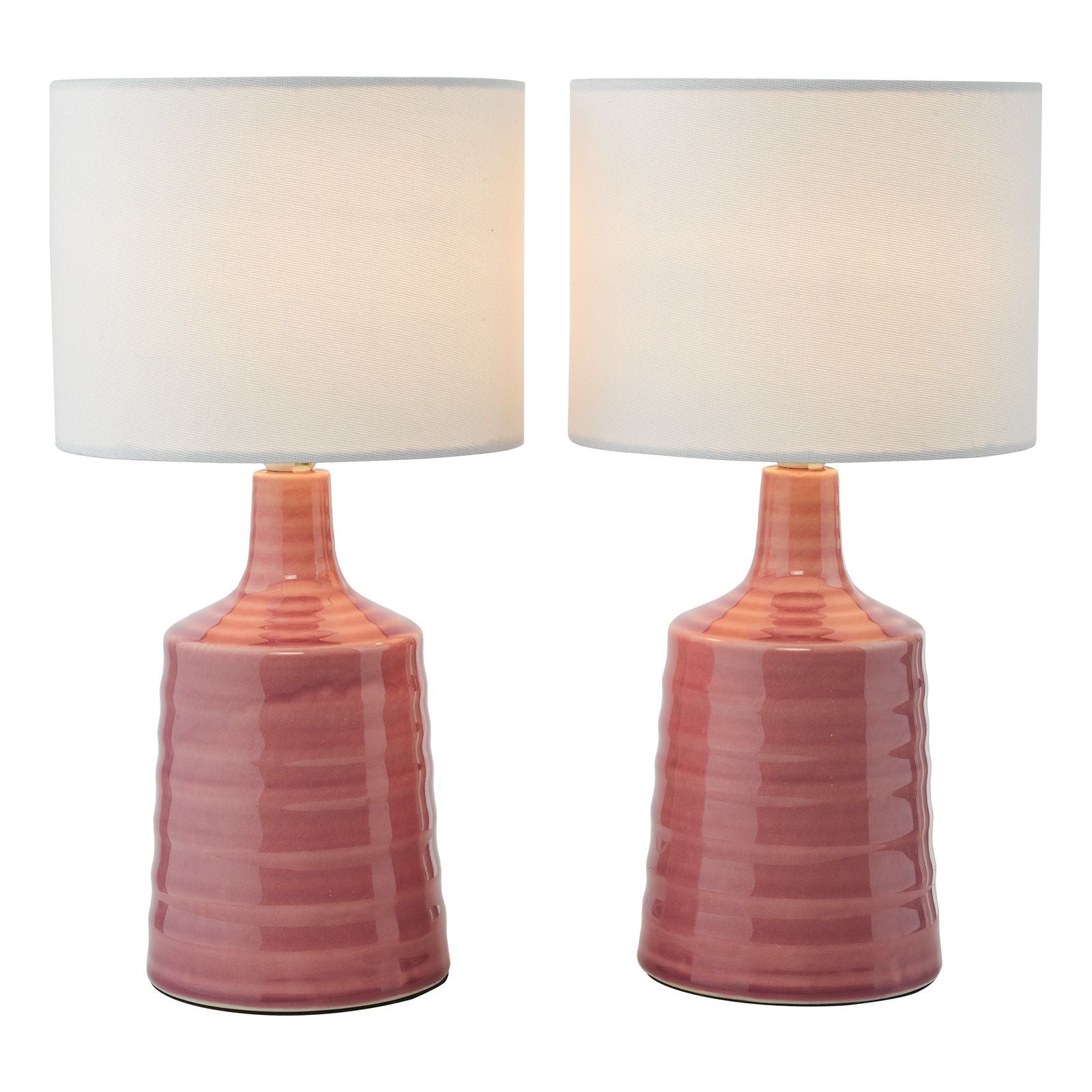 Inci Table Lamp- Pink/ Cream With Shade