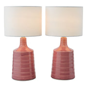 Inci Table Lamp- Pink/ Cream With Shade