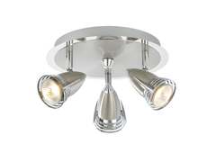 Elara 3Lt Plate Spotlight  IP44- Satin Nickel