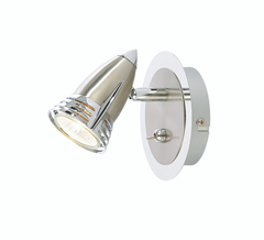 Elara 1Lt Wall Spotlight IP44 - Satin Nickel