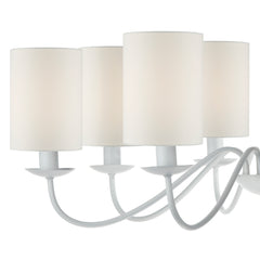 Irwin 8 Light Fitting Dual Mount White