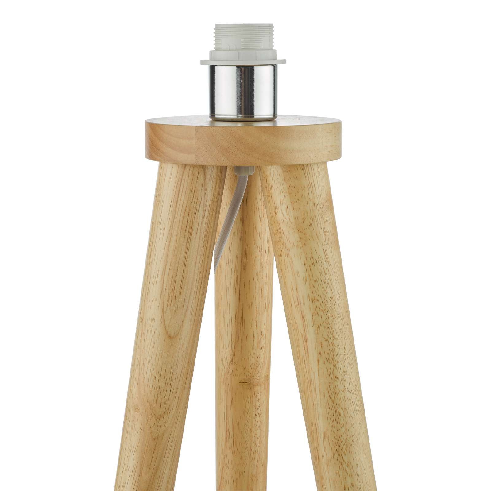 Ivor Tripod Floor Lamp Light Oak Base Only