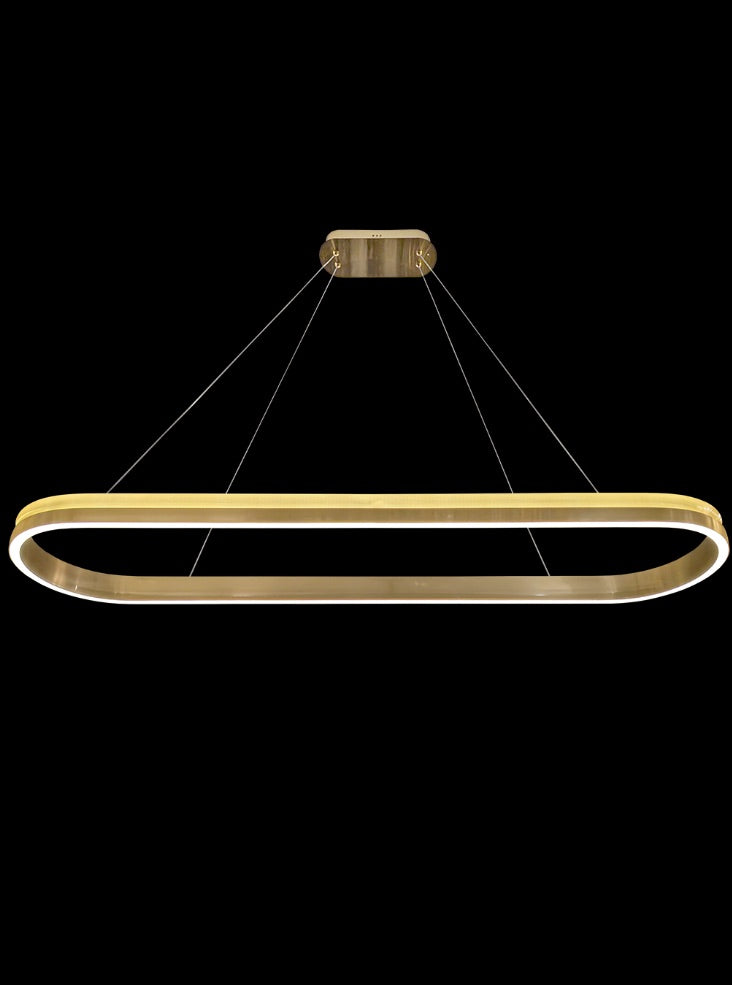 Estevan Oval Satin Brass LED Pendant