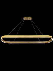 Estevan Oval Satin Brass LED Pendant