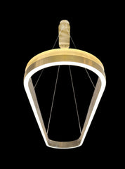 Estevan Oval Satin Brass LED Pendant
