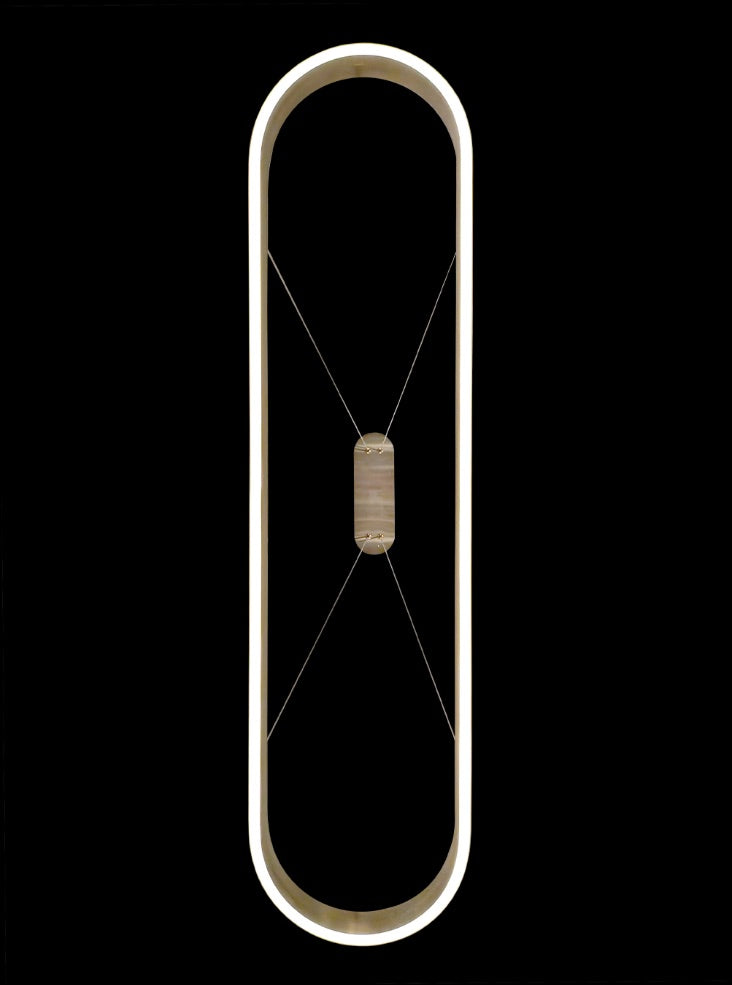 Estevan Oval Satin Brass LED Pendant