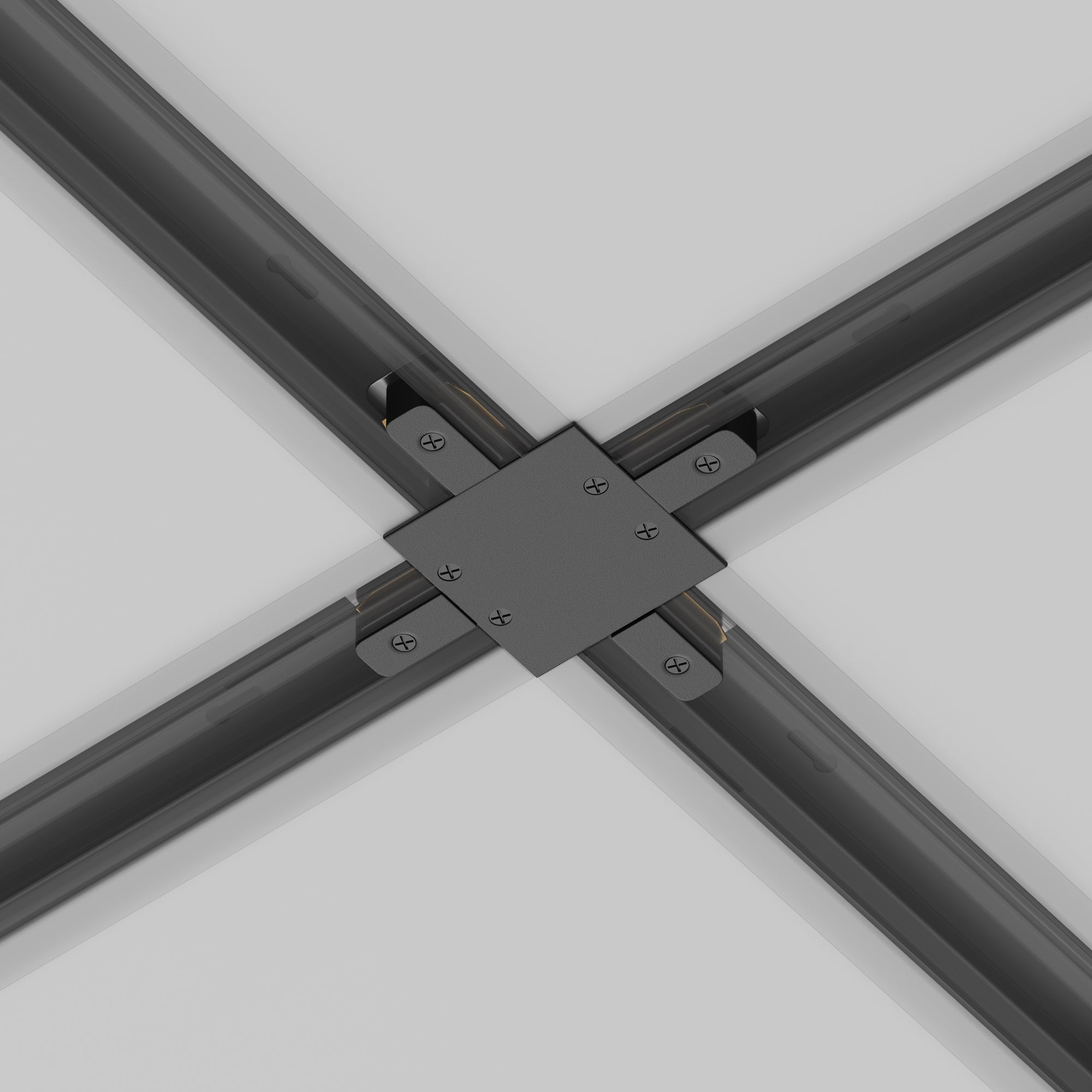 X-connector Unity recessed black Components for build-in track system