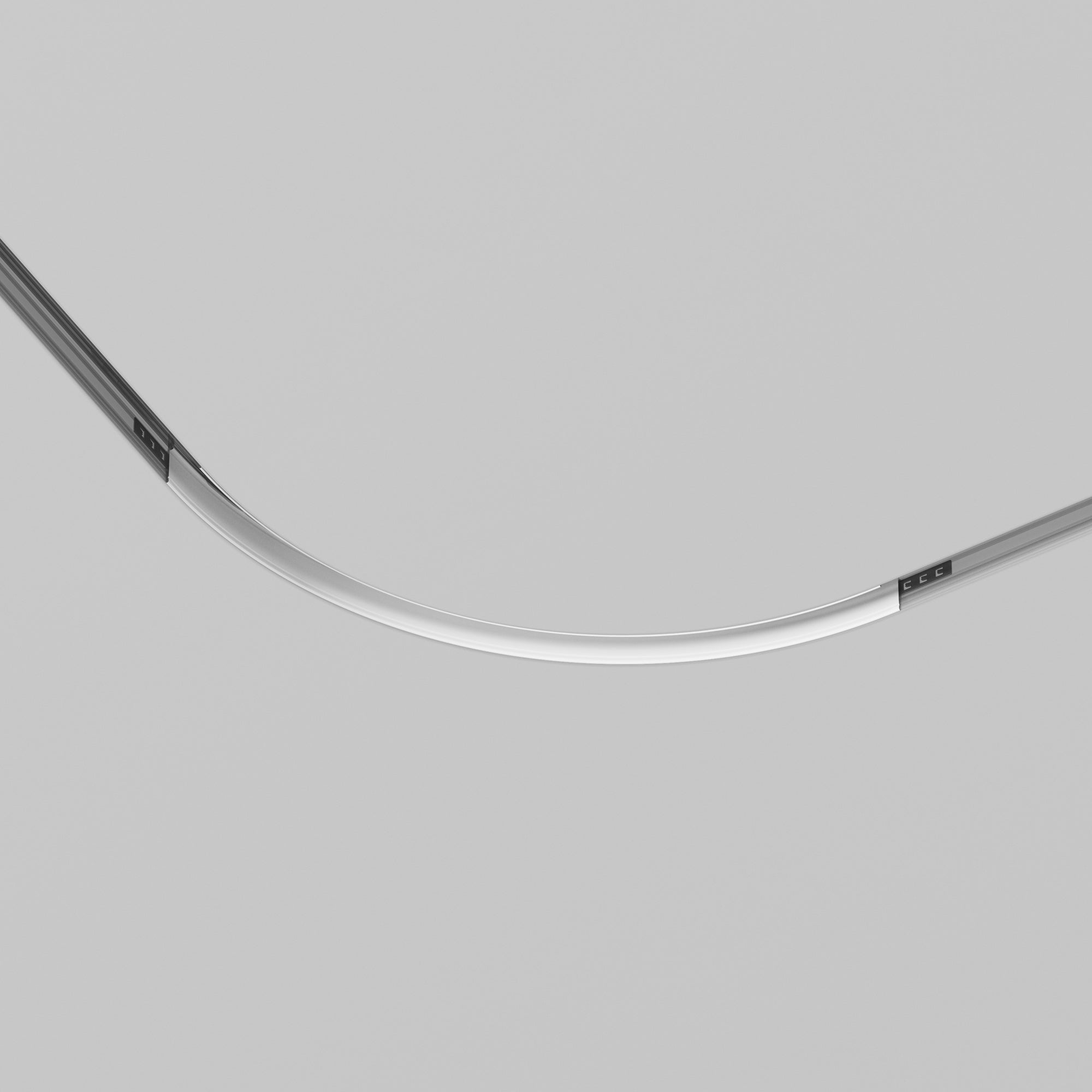 Radius connector R300 Exility recessed mounting track for plasterboard 12,5 mm,