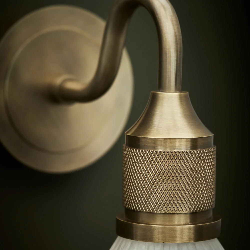Noho Swan Neck Wall Light- Opal Glass