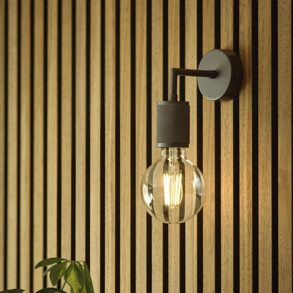 Knurled Edison Wall Light- Various Finishes