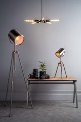 Jake Task Table Lamp Antique Silver And Copper E14