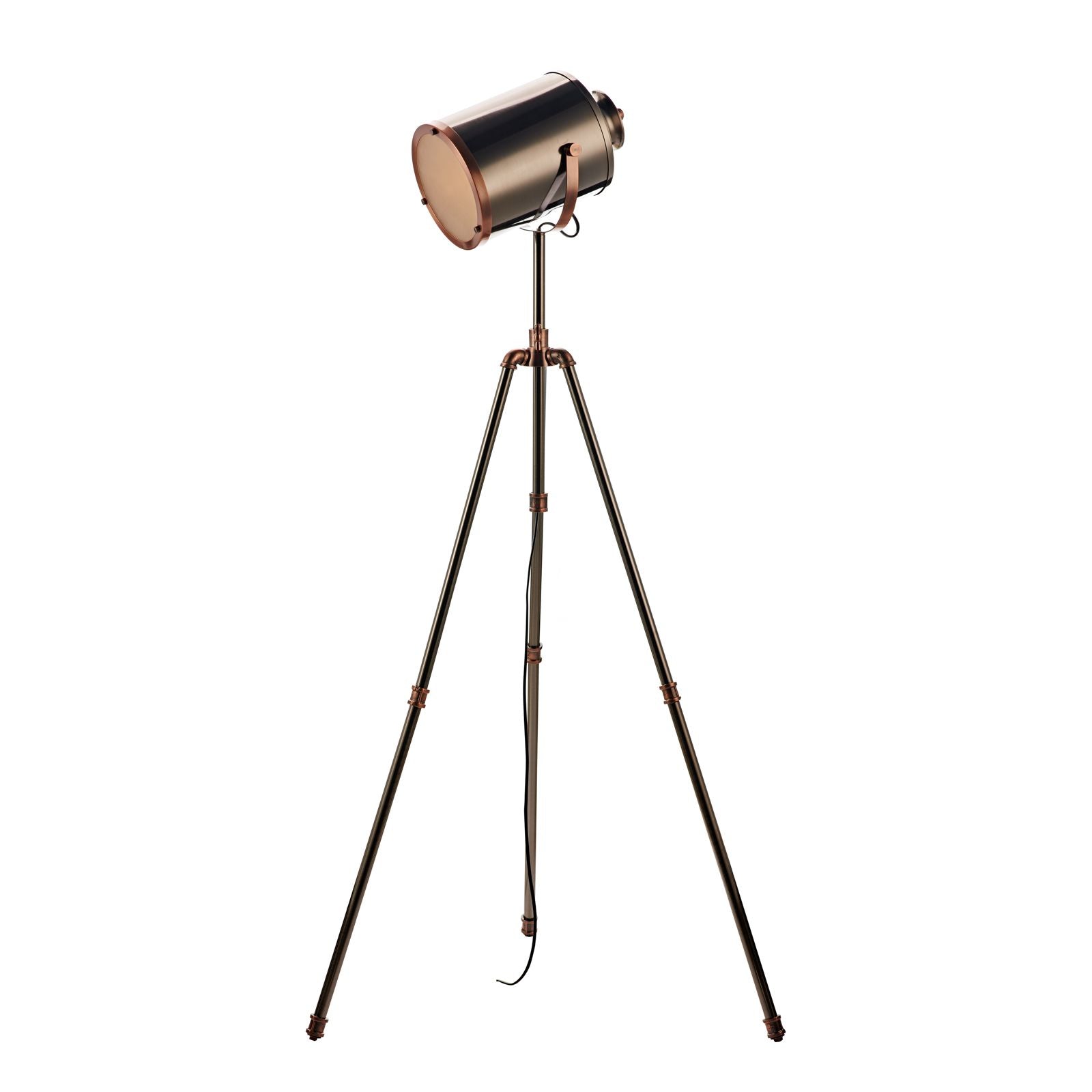 Jake Task Floor Lamp Antique Silver And Copper E27