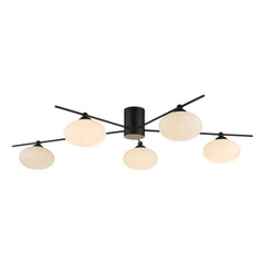 Jasper 5 Light Semi Flush Black