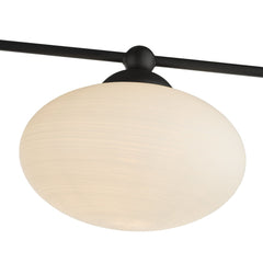 Jasper 5 Light Semi Flush Black