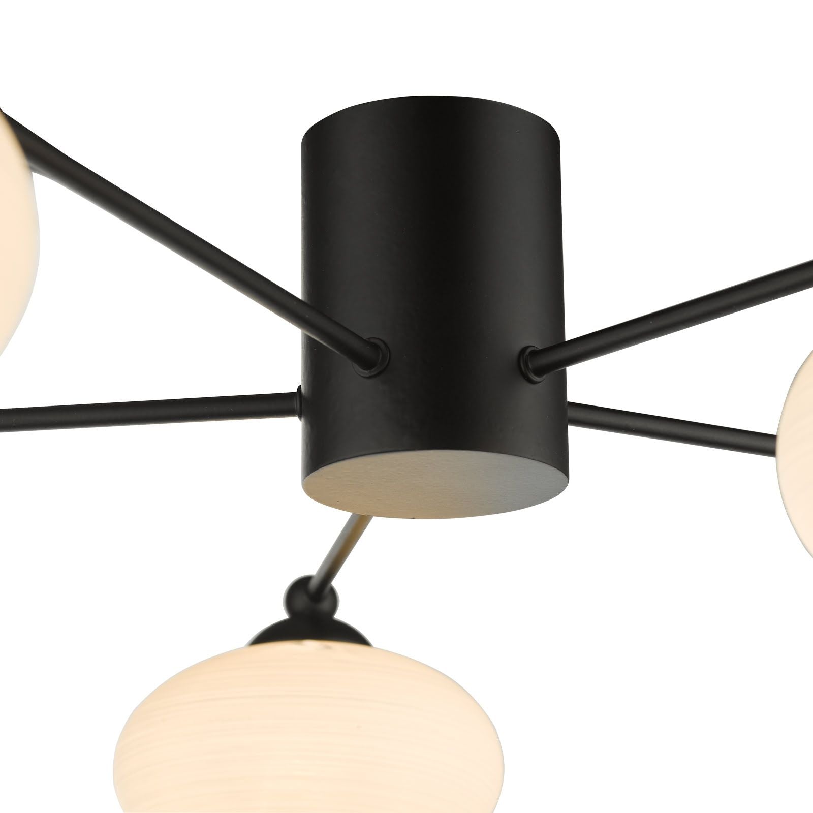 Jasper 5 Light Semi Flush Black