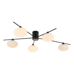 Jasper 5 Light Semi Flush Black