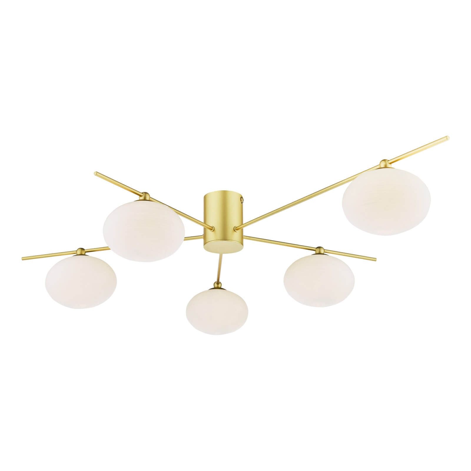 Jasper 3/5 Light Semi-Flush Satin Gold and Opal Glass