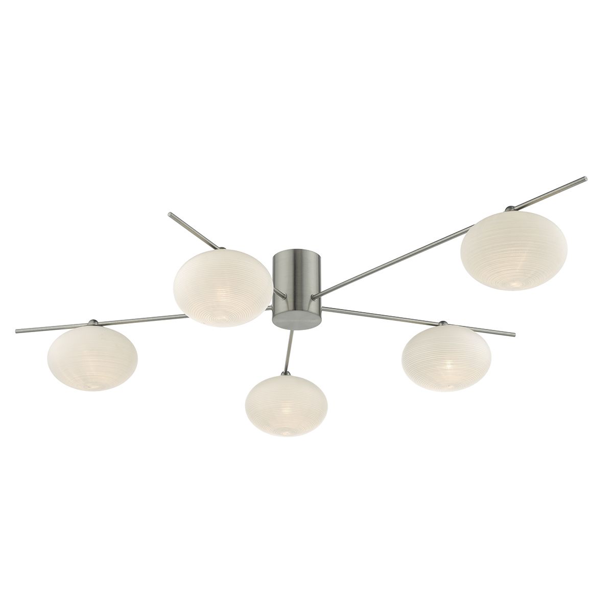 Jasper 3/5 Light Semi-Flush Satin Gold and Opal Glass
