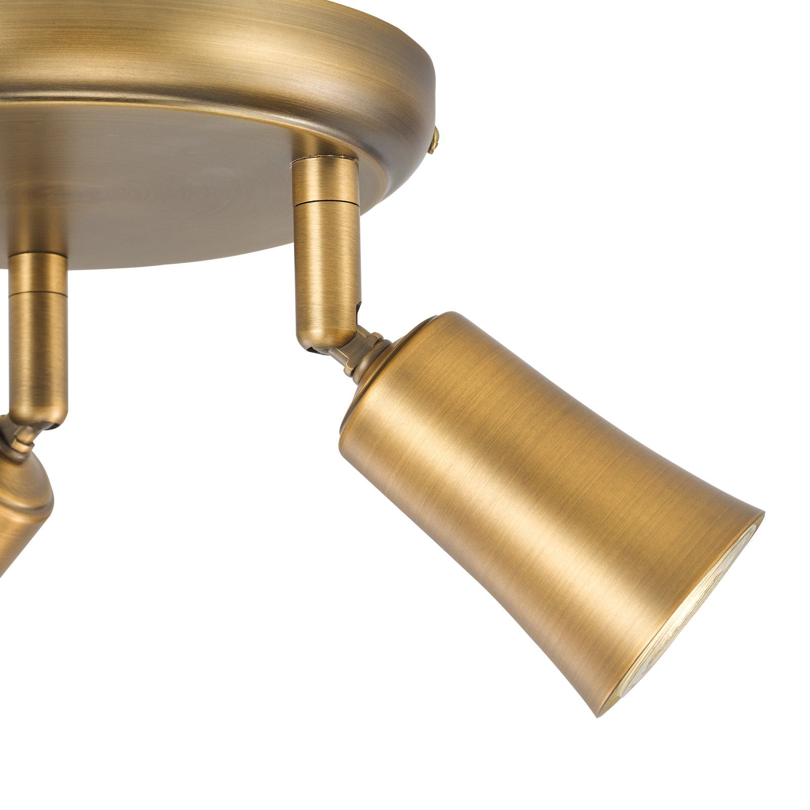 Jedrek 3 Light Single Spotlight- Aged Brass