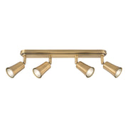 Jedrek 4 Light Bar Spotlight-Aged Brass
