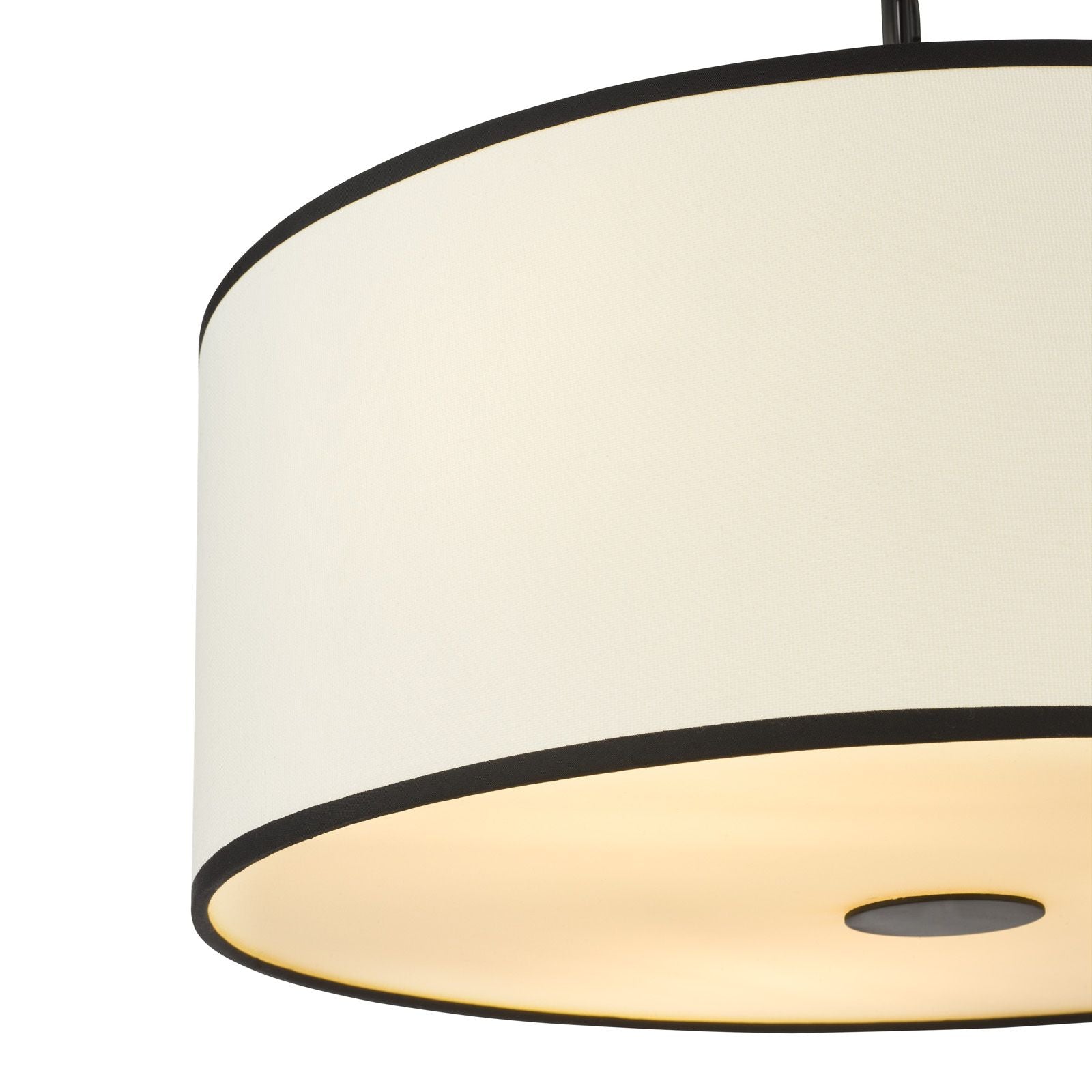 Jemima 3 Light Pendant- White and Matt Black With Shade