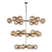 Juno 30 Lt Ceiling Light- Antique Brass and Smoked Glass