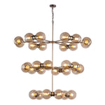 Juno 30 Lt Ceiling Light- Antique Brass and Smoked Glass