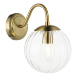 Jocelyn Wall Light-  Natural Brass and Glass