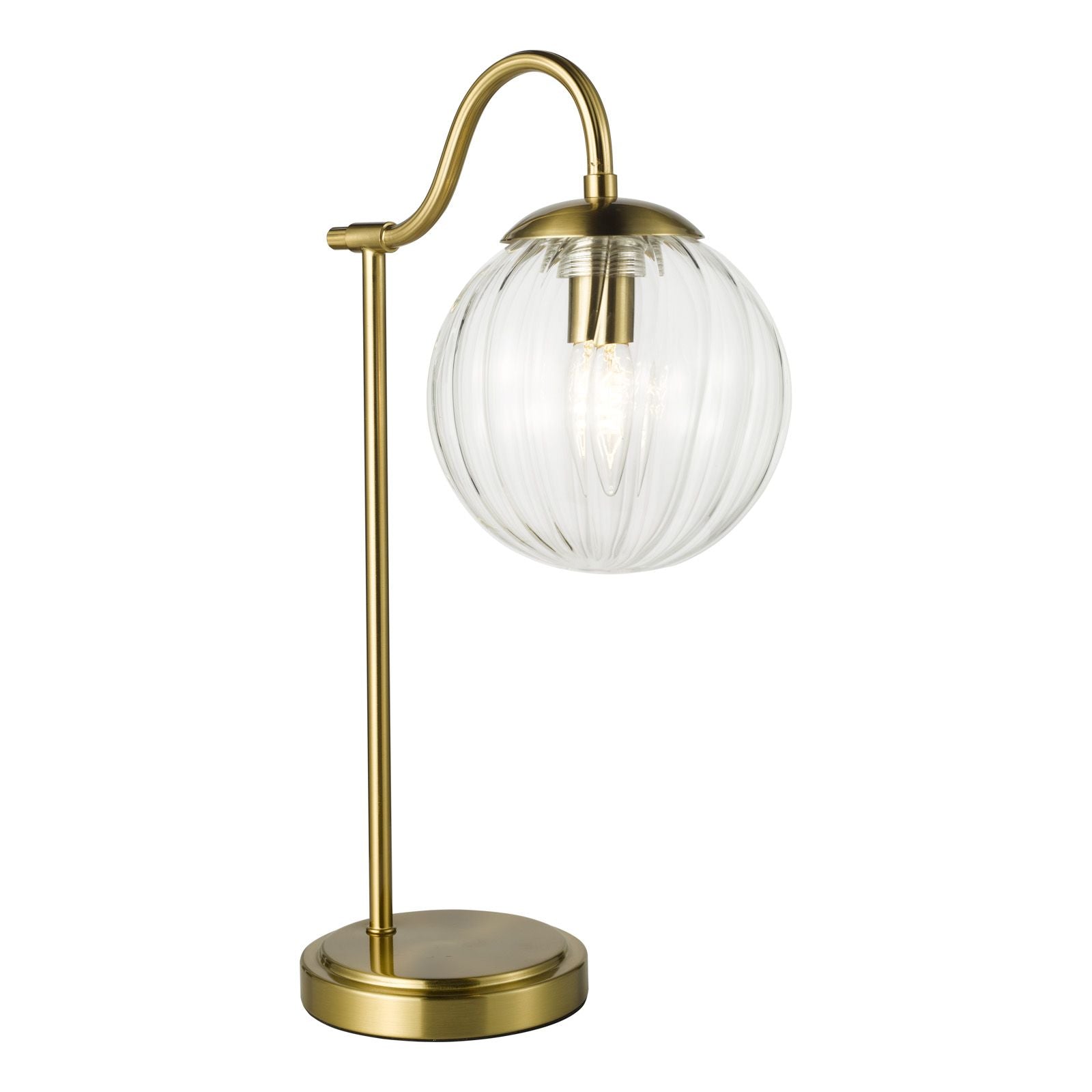 Jocelyn Table Lamp- Natural Brass and Glass