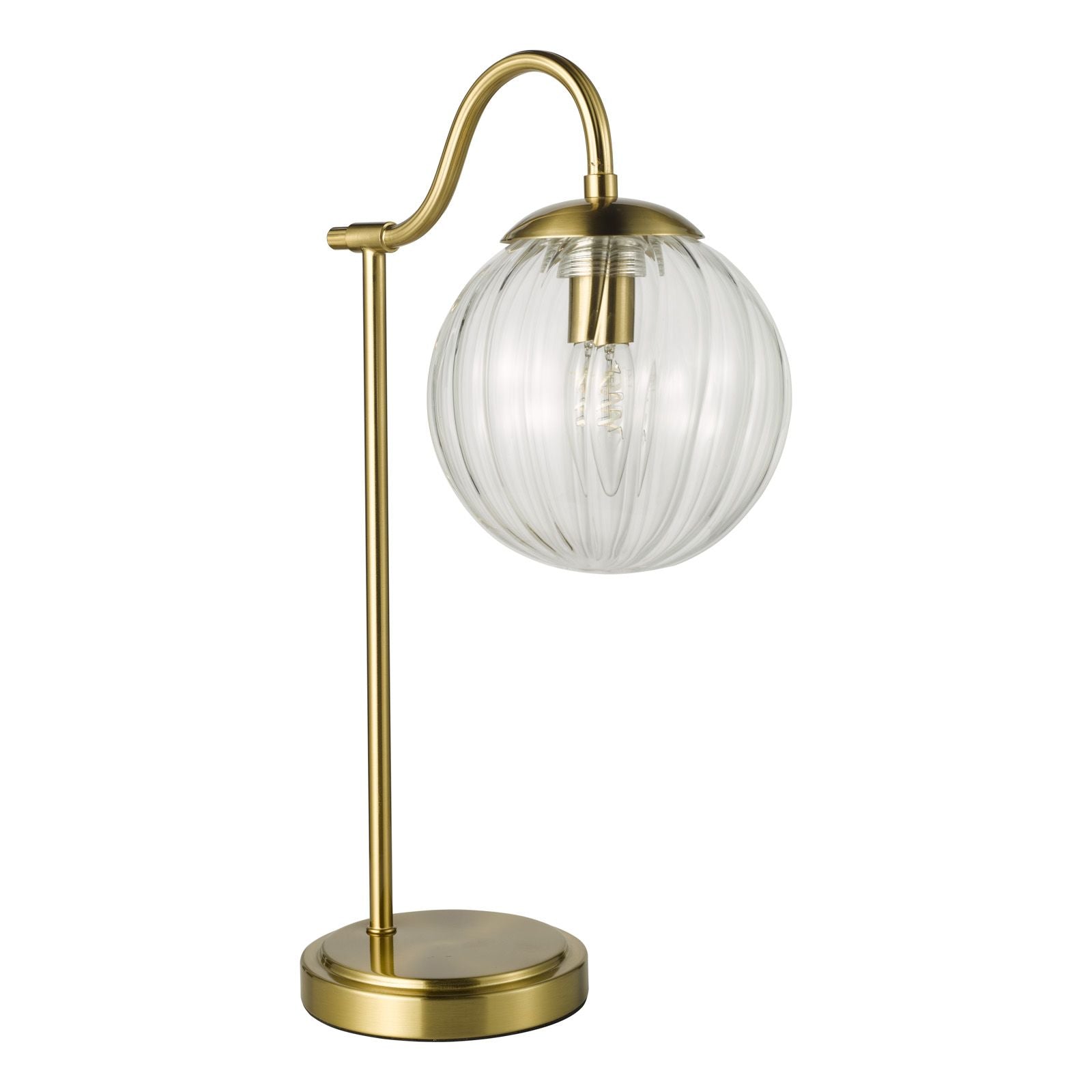Jocelyn Table Lamp- Natural Brass and Glass