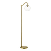 Jocelyn Floor Lamp- Natural Brass and Glass