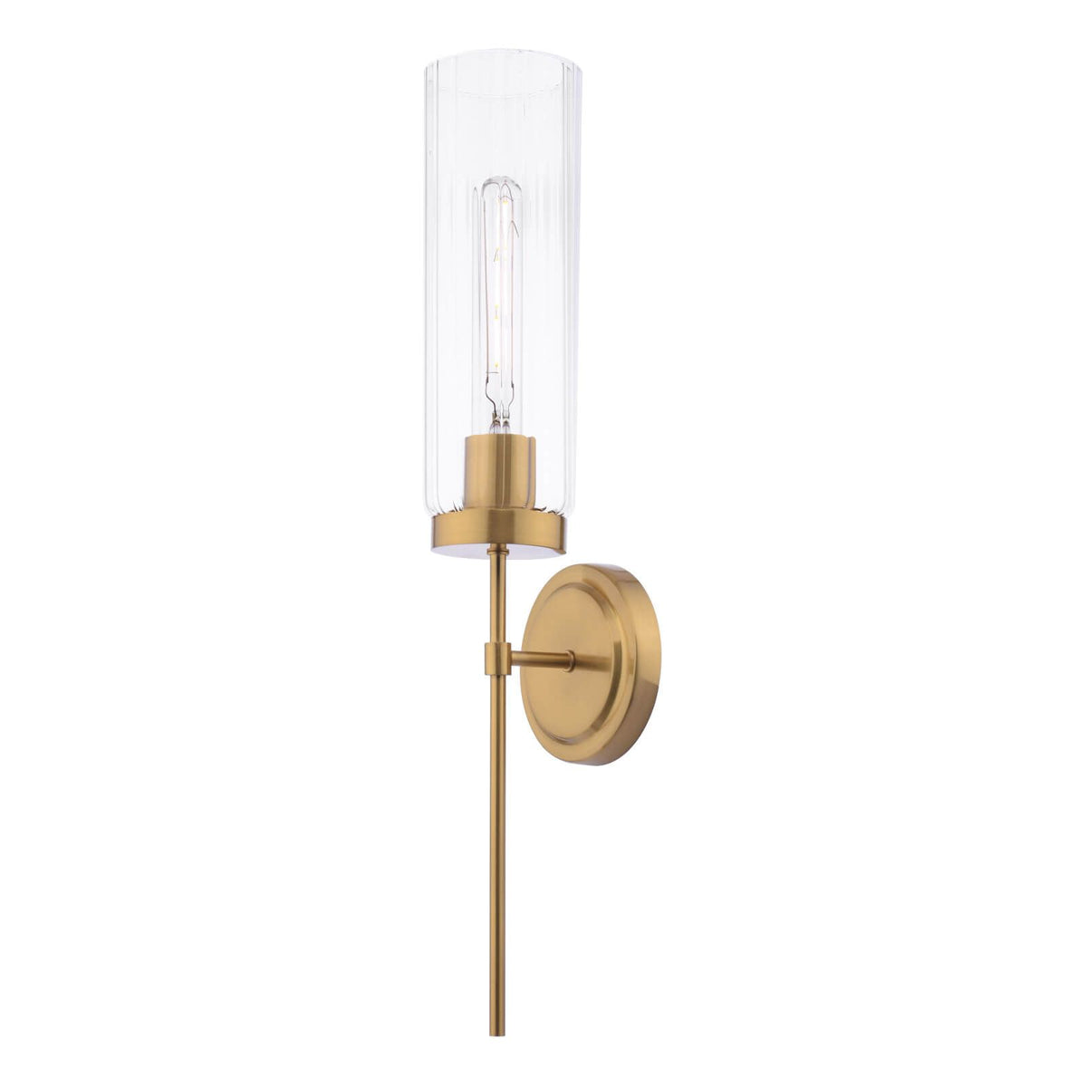 Jodelle Wall Light Polished Bronze and Glass