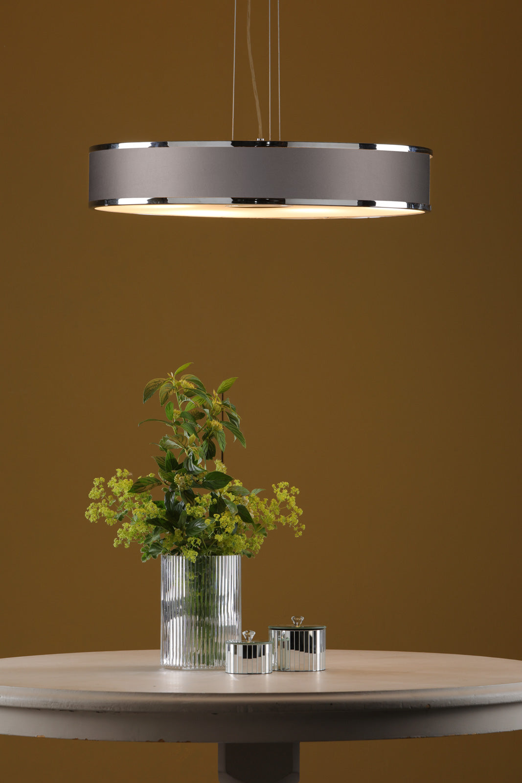 Jolyon 3/6Lt Pendant Brushed Brass With Bespoke Various Finishes E27