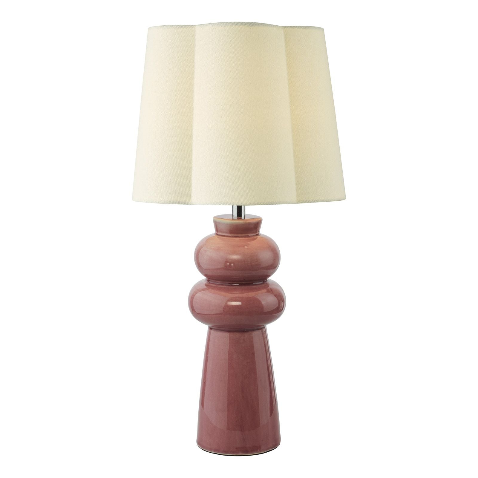 Jordana Table Lamp- Pink/Green and Polished Chrome With Shade