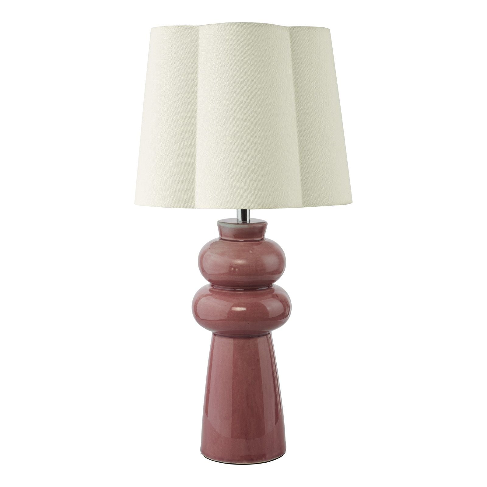 Jordana Table Lamp- Pink/Green and Polished Chrome With Shade