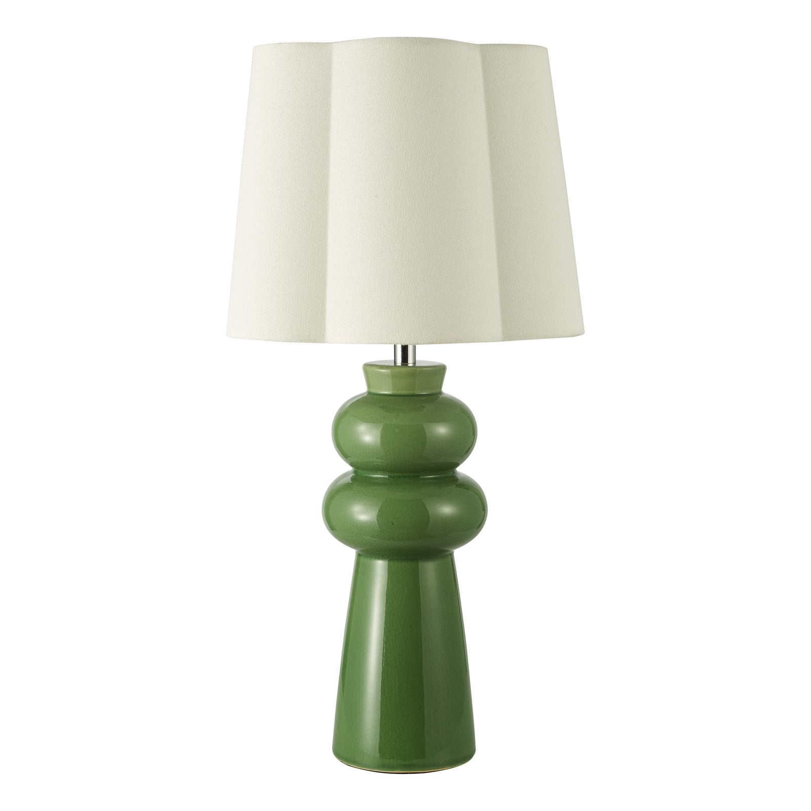 Jordana Table Lamp- Pink/Green and Polished Chrome With Shade