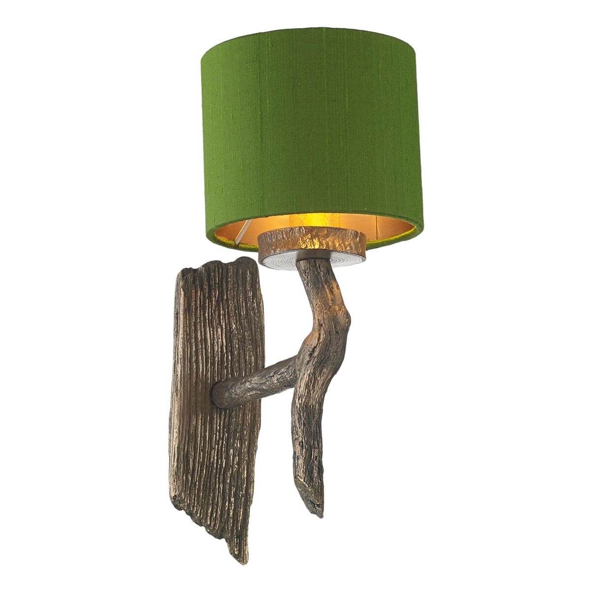Joshua Single/Double Wall Light with Silk Shade Bespoke Colour