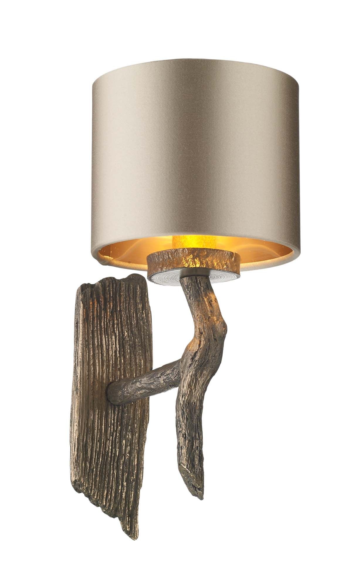 Joshua Single/Double Wall Light with Silk Shade Bespoke Colour