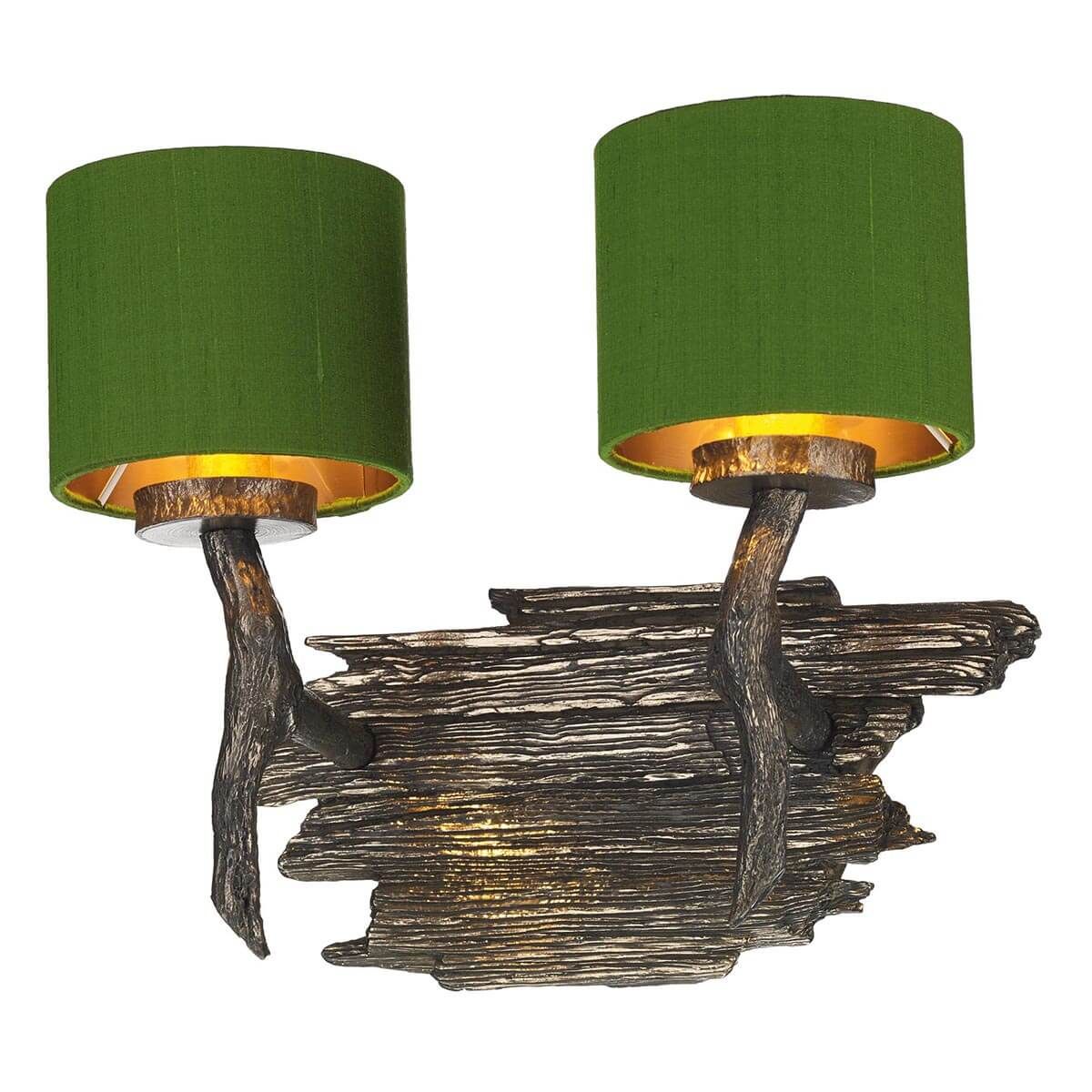Joshua Single/Double Wall Light with Silk Shade Bespoke Colour