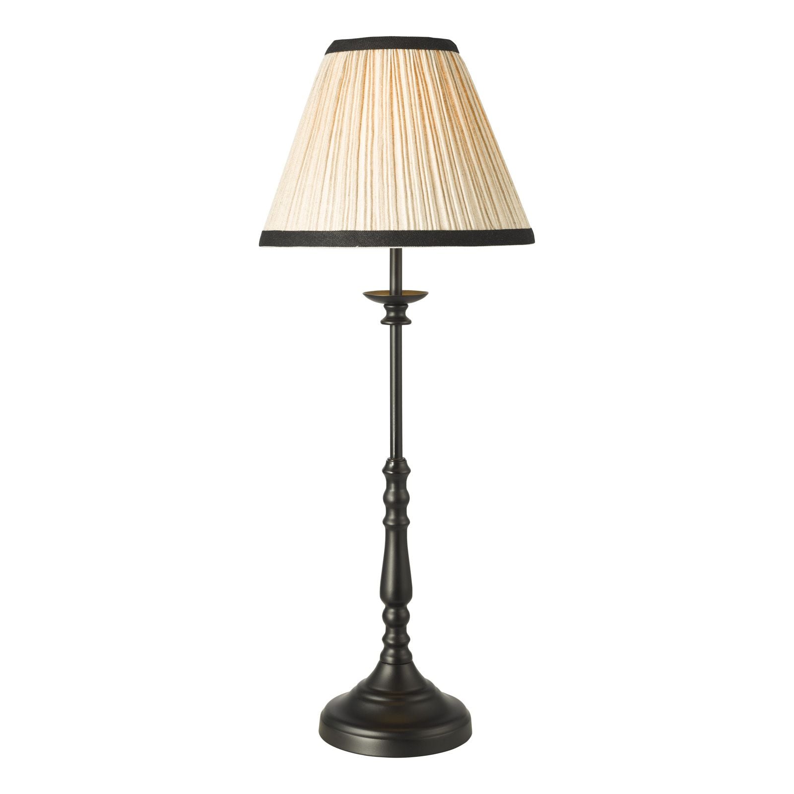 Judy Table Lamp- Satin Black/ Satin Gold With Shade