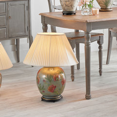 Coral Peony Large Glass Table Lamp Base