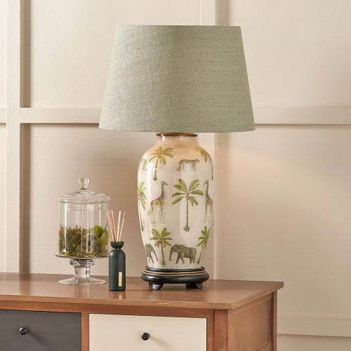 Safari Tall Glass Table Lamp Base