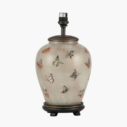 Butterflies Small Glass Table Lamp Base