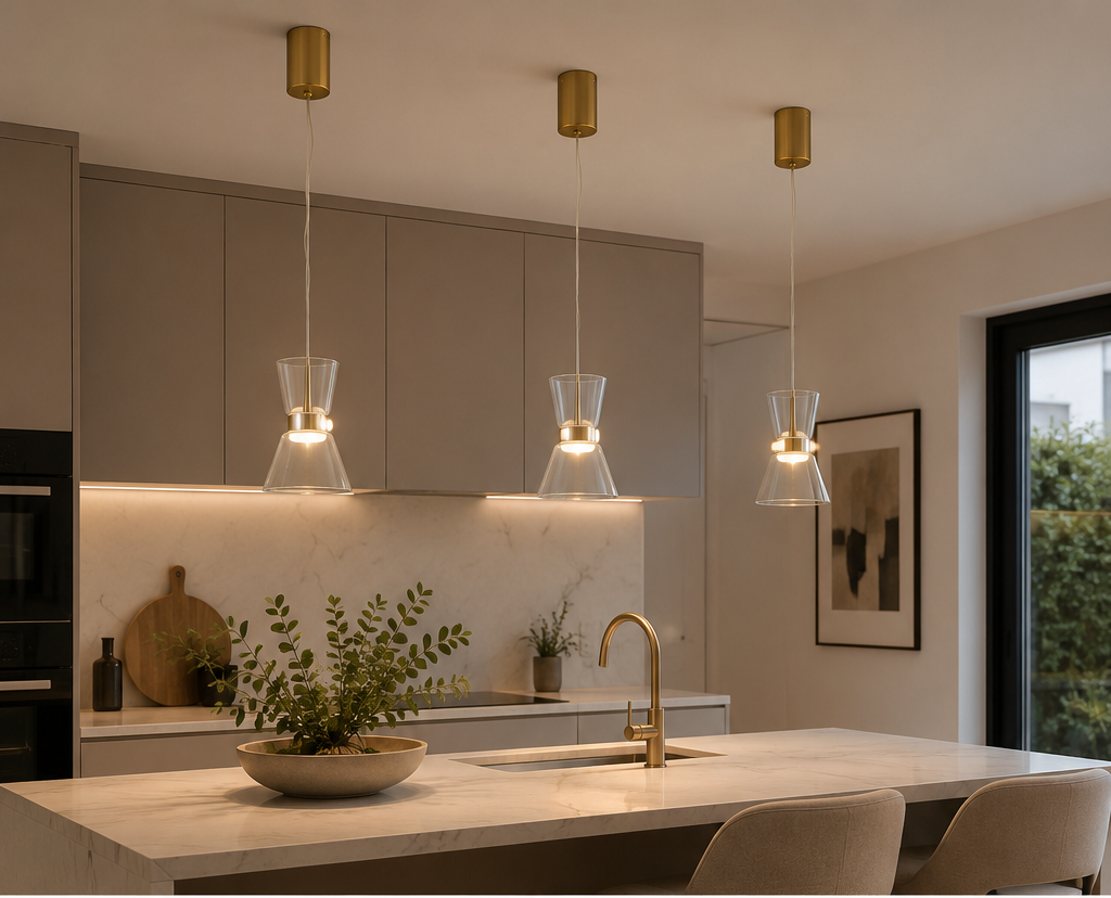 New York 6W 1Lt Pendant- Gold Finish