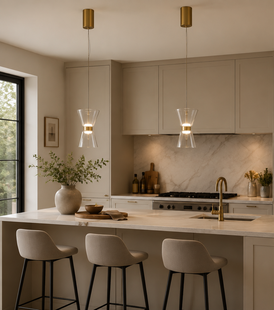 New York 6W 1Lt Pendant- Gold Finish