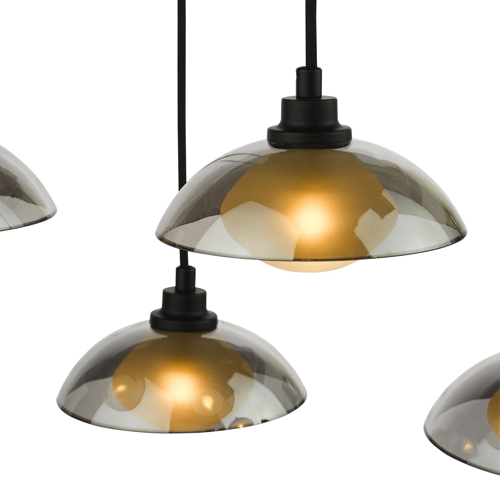 Kadience 6 Light Bar Pendant-  Satin Black and Smoked Glass