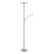 Kamika LED Mother & Child Floor Lamp- Satin Chrome/ Antique Brass