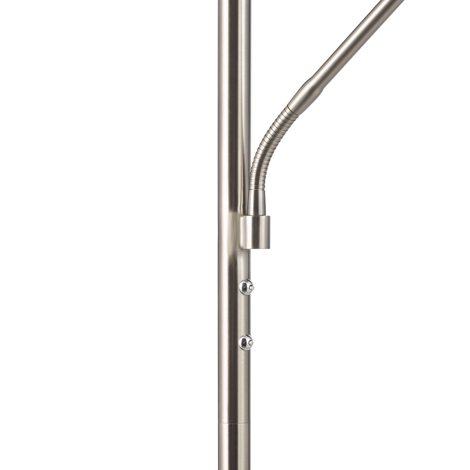 Kamika LED Mother & Child Floor Lamp- Satin Chrome/ Antique Brass