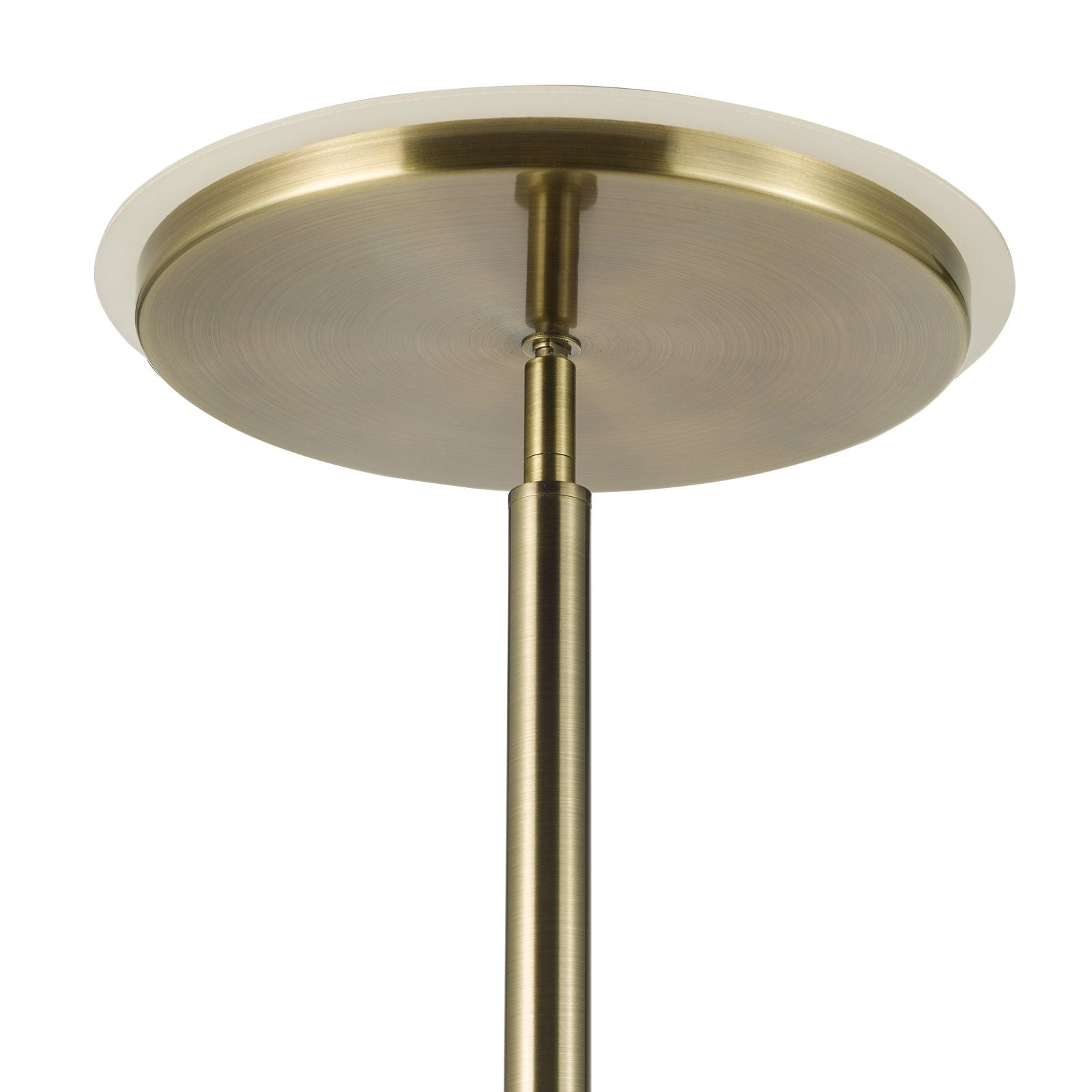 Kamika LED Mother & Child Floor Lamp- Satin Chrome/ Antique Brass
